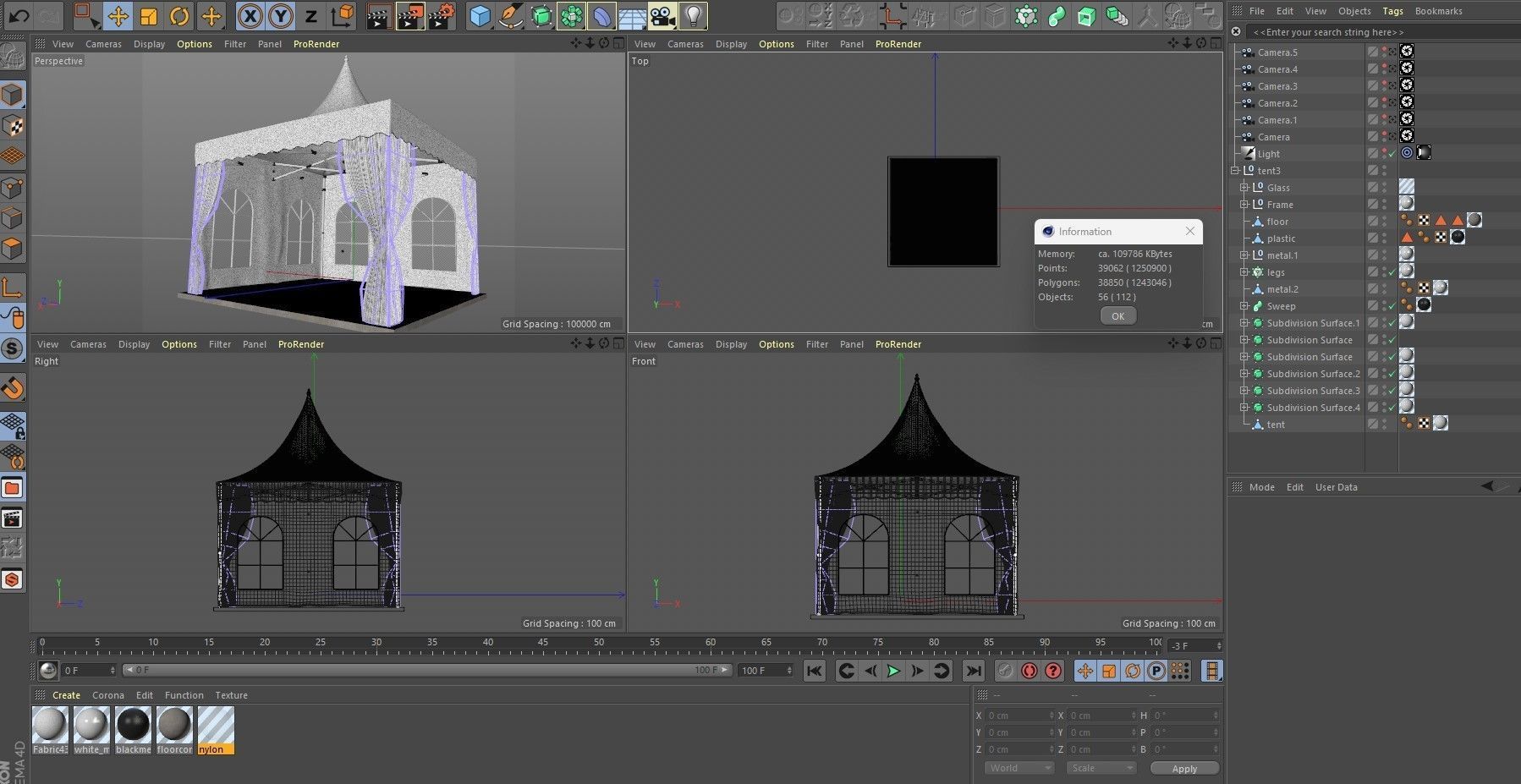Event Tents 4 Pack 3D model_17