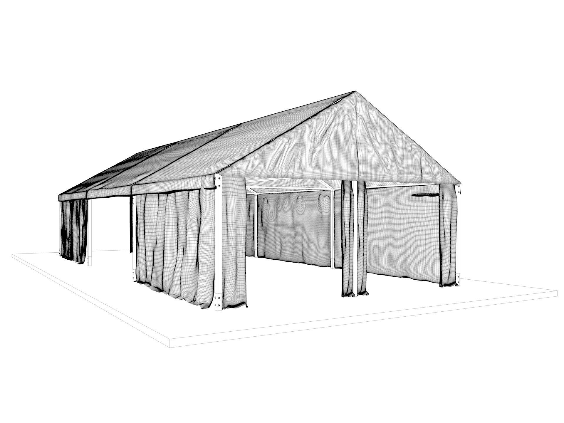 Event Tents 4 Pack 3D model_10