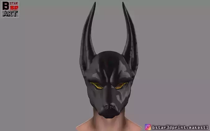 Anubis - Anpu - ancient Egyptian god Mask - Helmet  for cosplay  3D print model