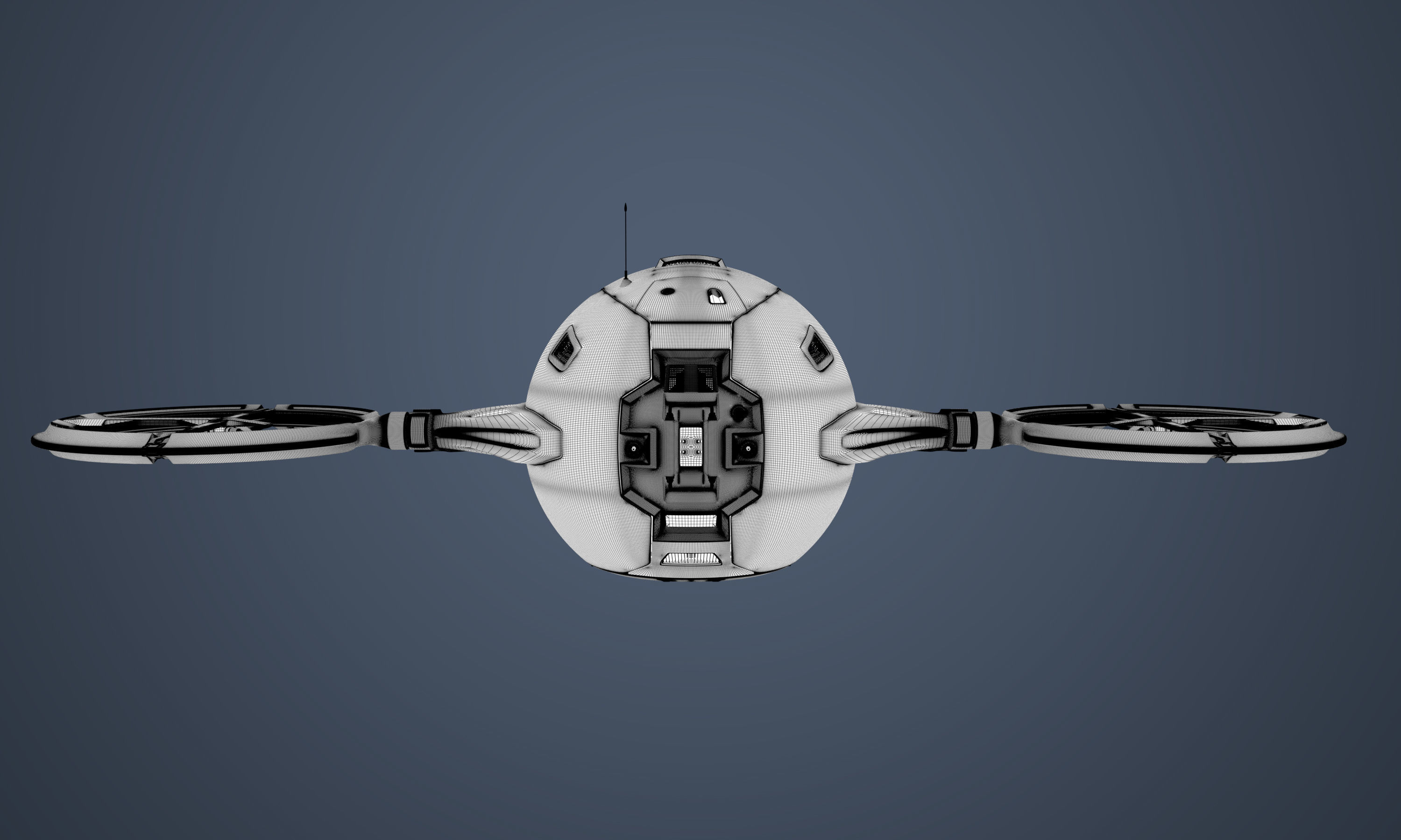 Maintenance Drone Mk1 Rusted 3D model_10