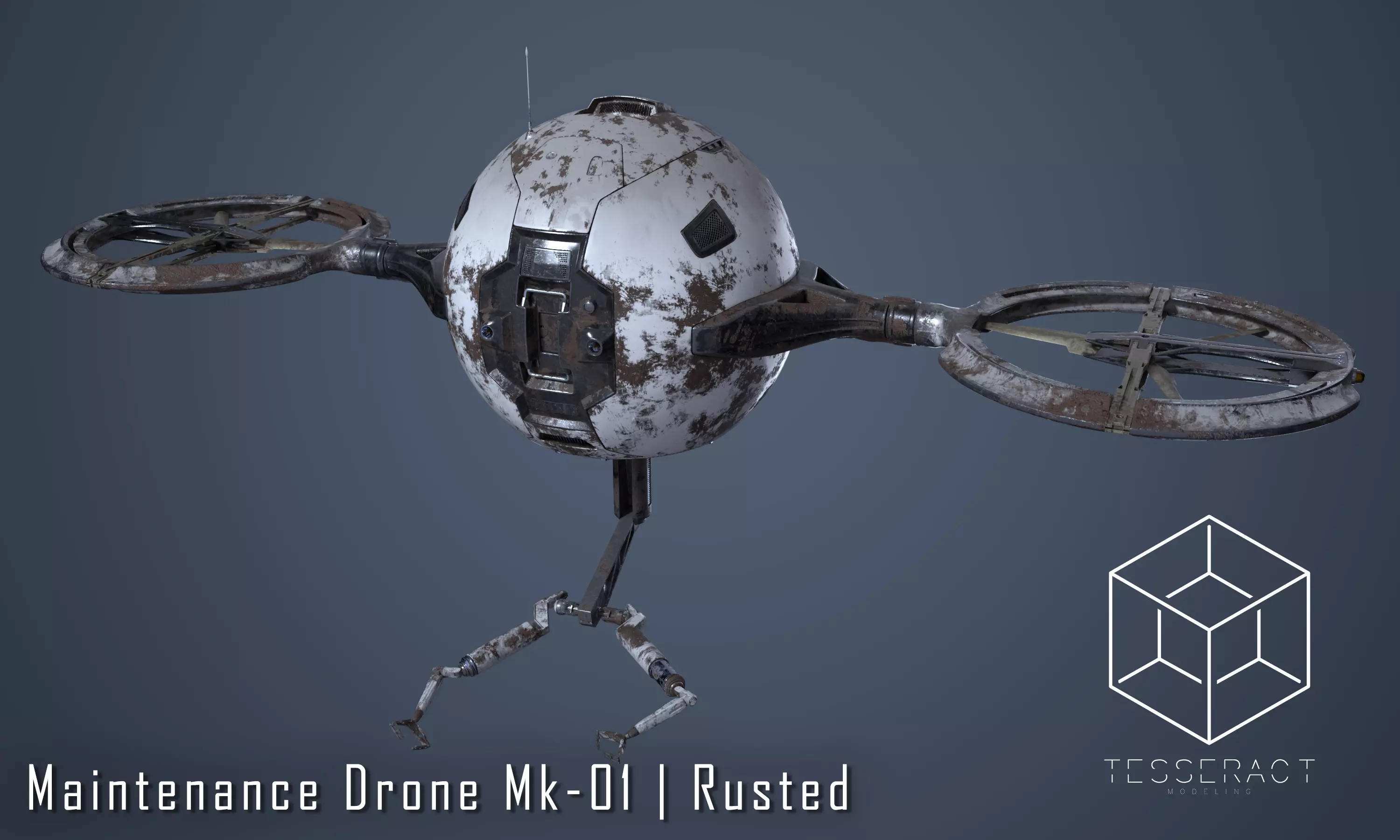 Maintenance Drone Mk1 Rusted 3D model_0
