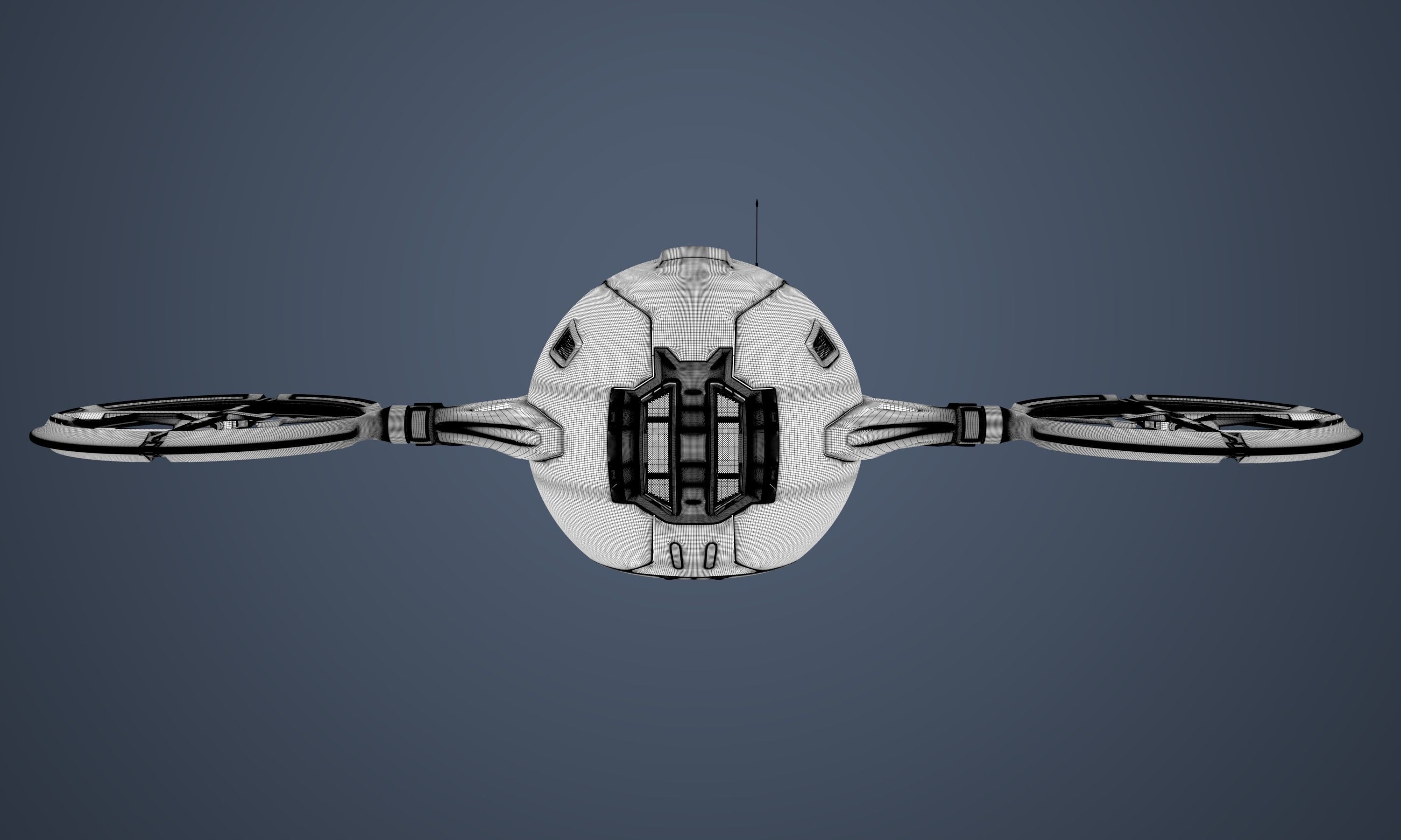 Maintenance Drone Mk1 Rusted 3D model_11