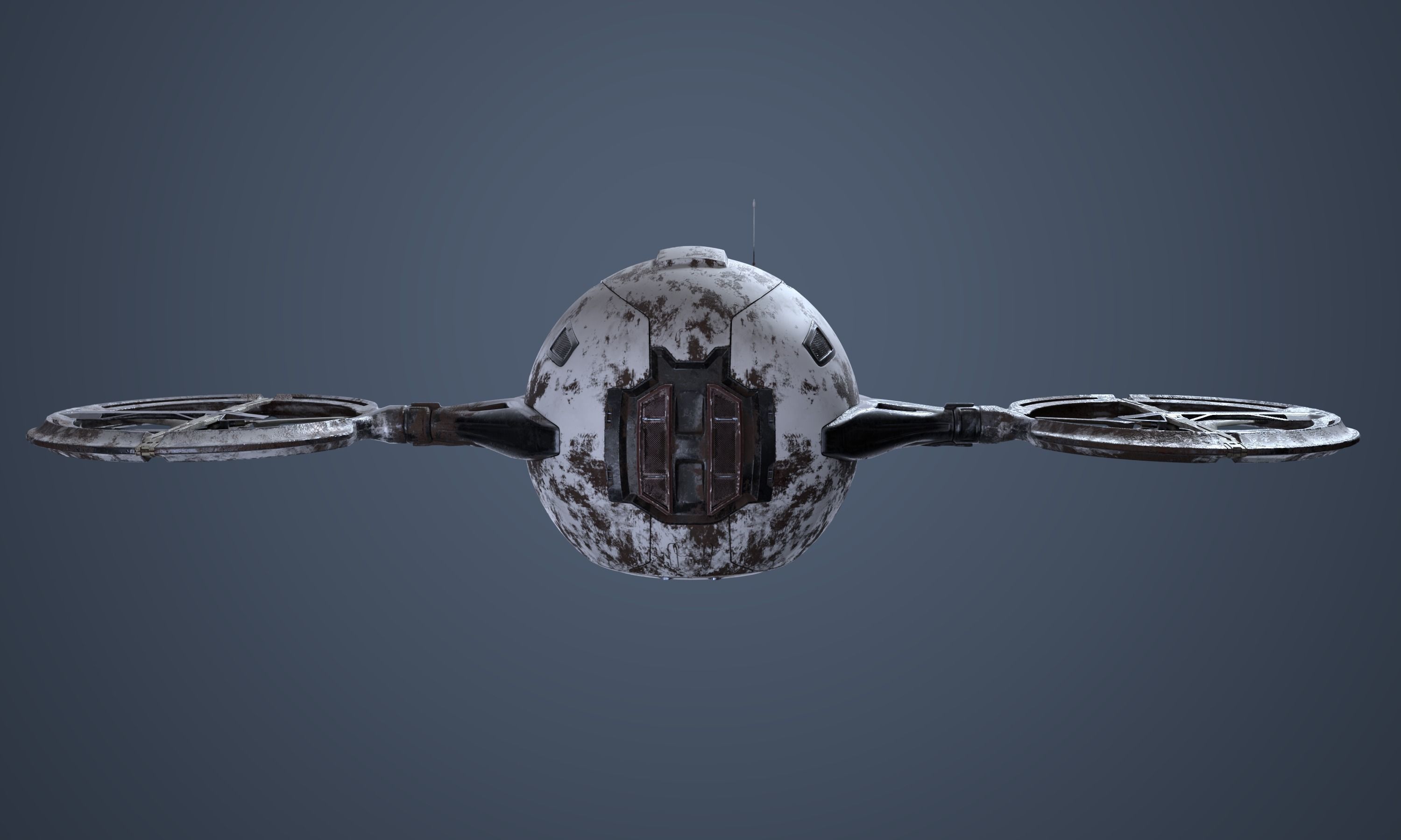 Maintenance Drone Mk1 Rusted 3D model_4