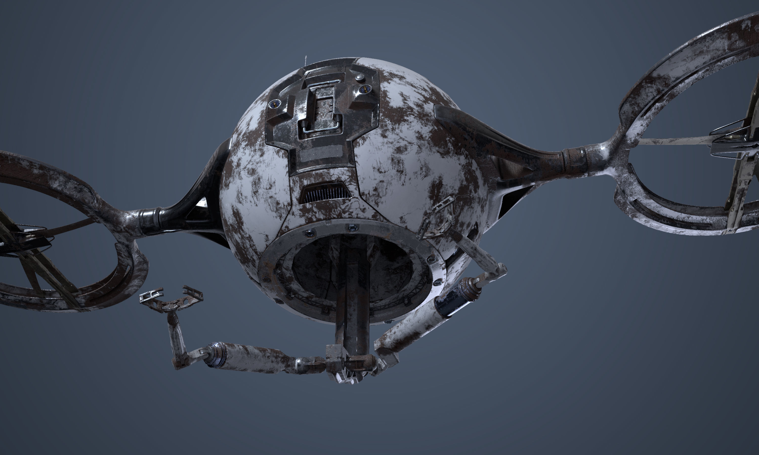 Maintenance Drone Mk1 Rusted 3D model_8