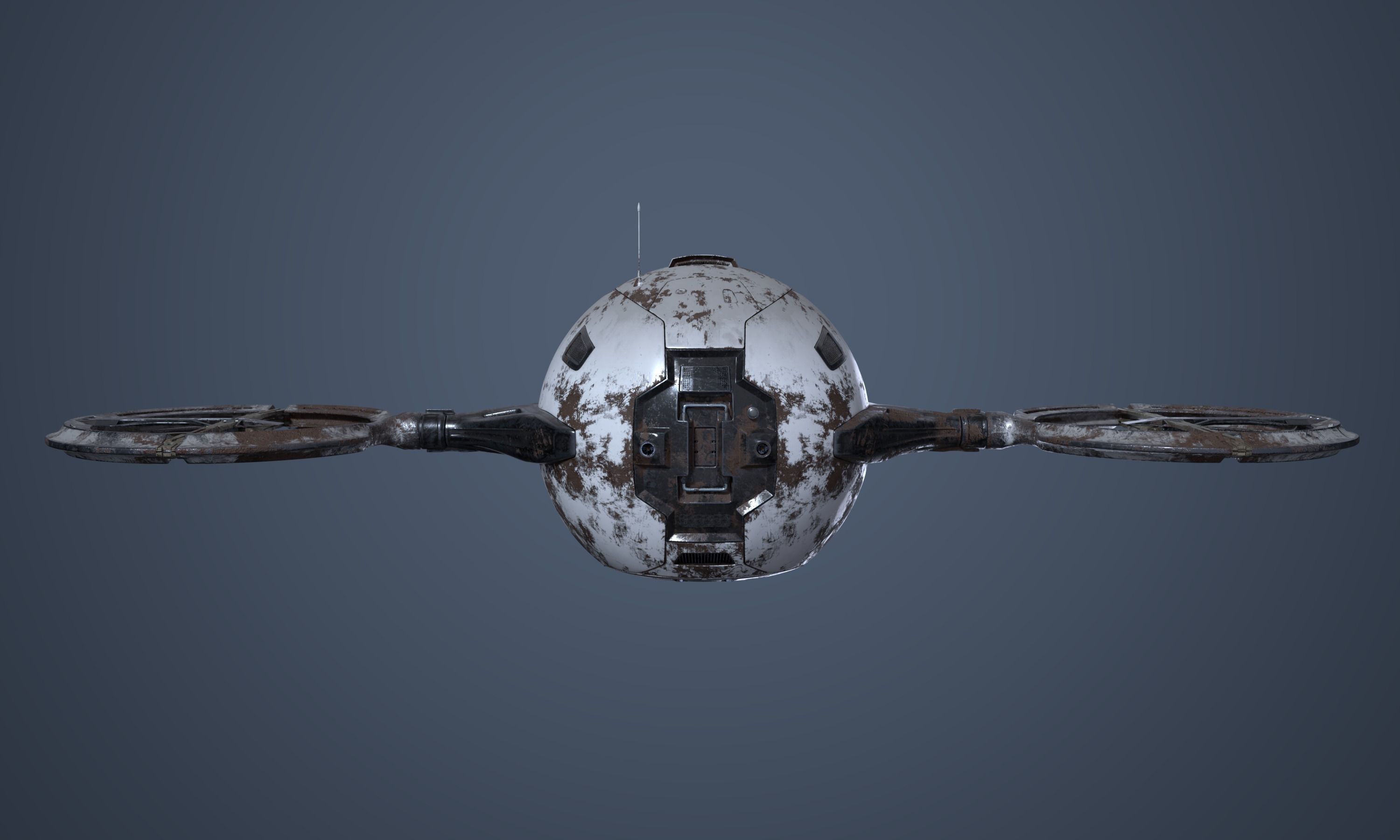 Maintenance Drone Mk1 Rusted 3D model_3
