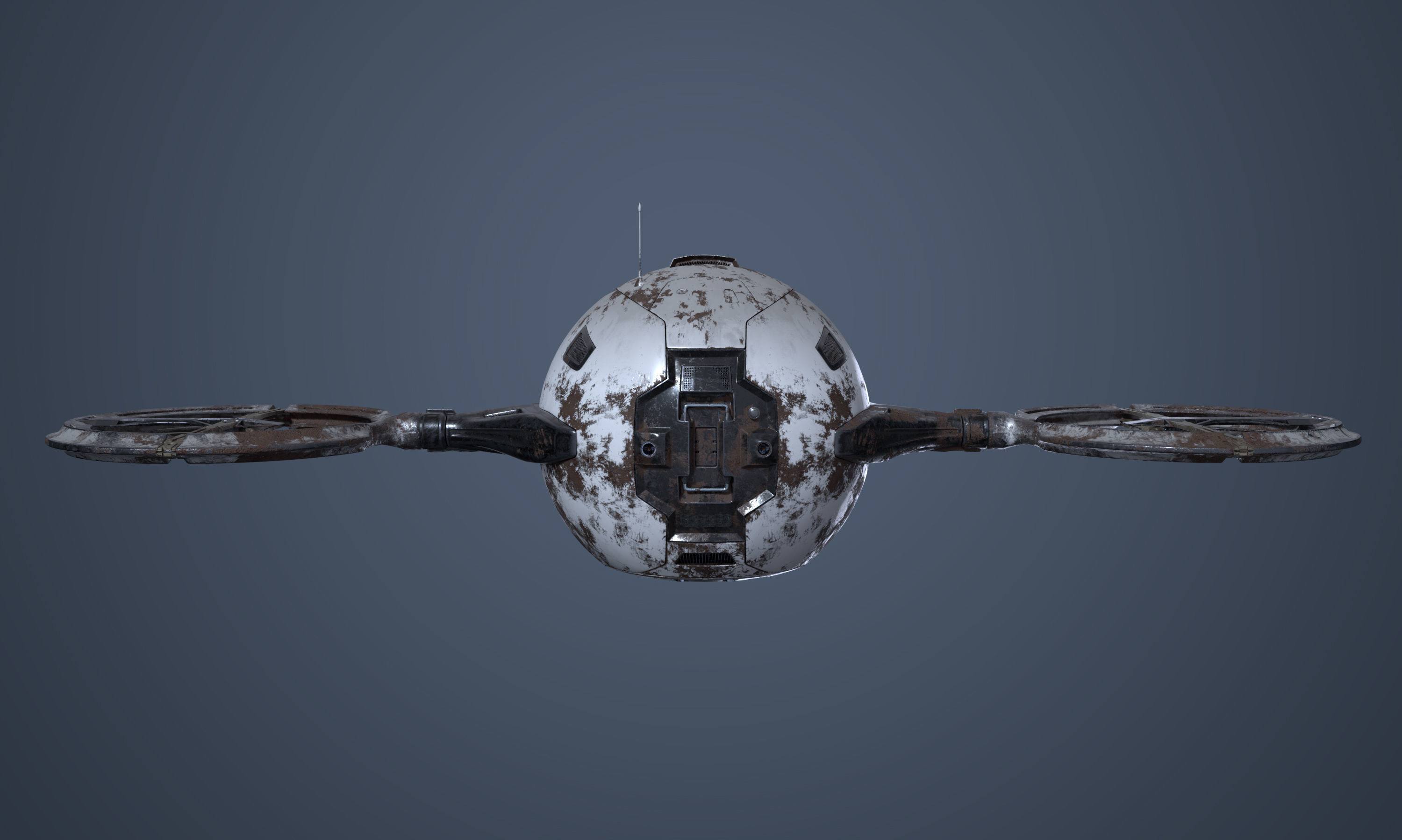 Maintenance Drone Mk1 Rusted 3D model_2