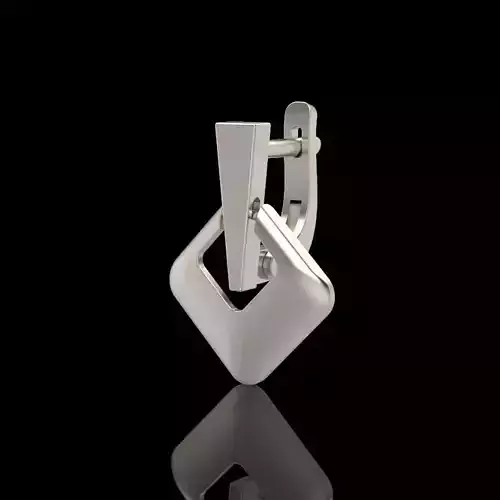 Women Geometric rhombus earrings 3dm stl 3D print model 3D print model
