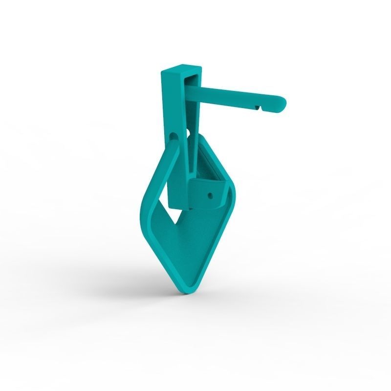 Women Geometric rhombus earrings 3dm stl 3D print model 3D print model_17