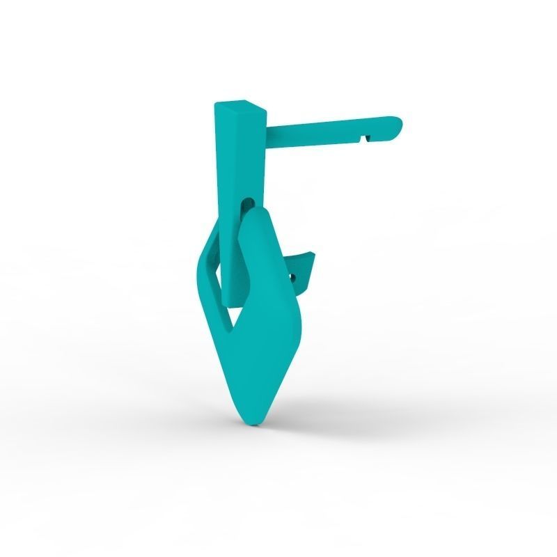 Women Geometric rhombus earrings 3dm stl 3D print model 3D print model_16