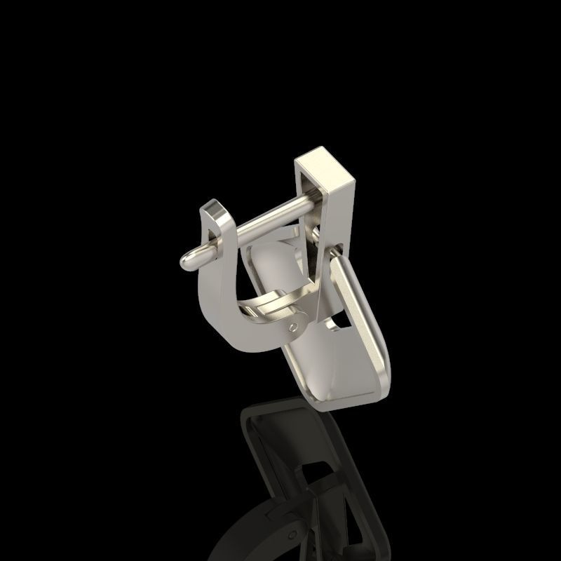 Women Geometric rhombus earrings 3dm stl 3D print model 3D print model_8