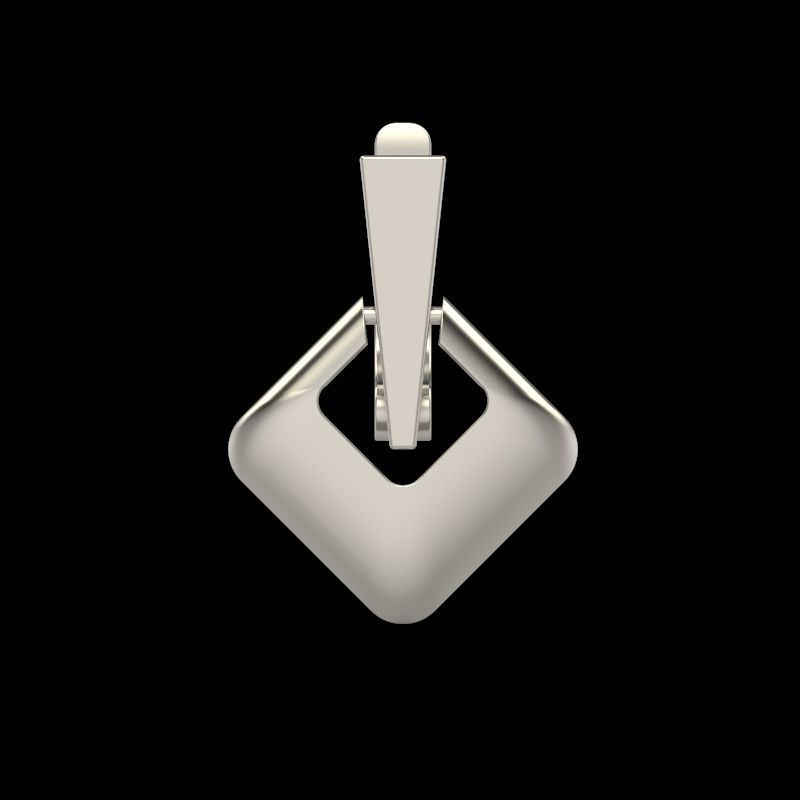 Women Geometric rhombus earrings 3dm stl 3D print model 3D print model_1