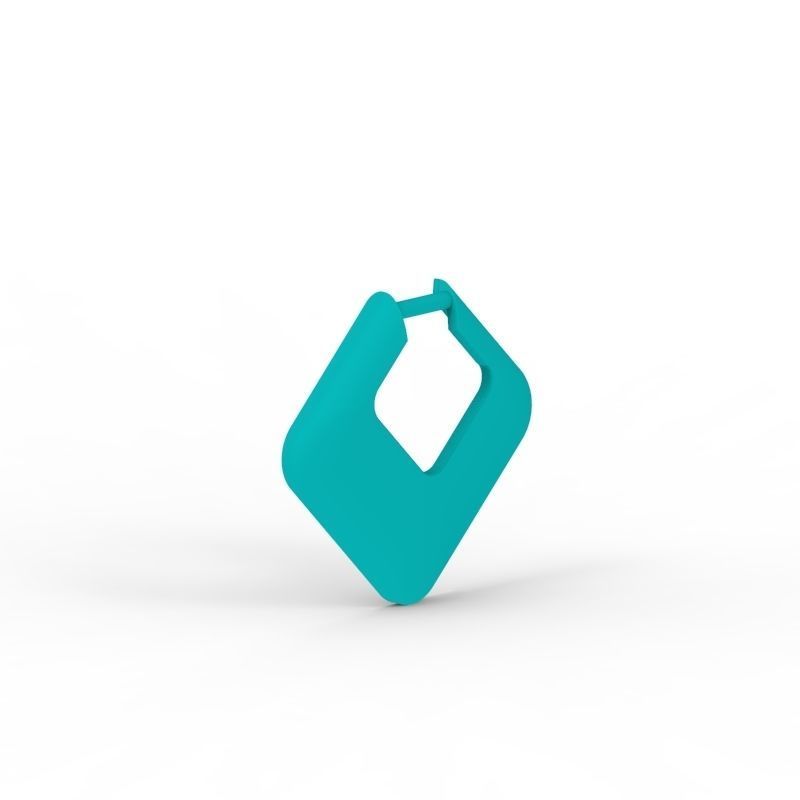 Women Geometric rhombus earrings 3dm stl 3D print model 3D print model_20