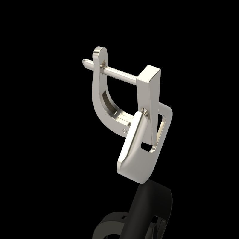 Women Geometric rhombus earrings 3dm stl 3D print model 3D print model_7