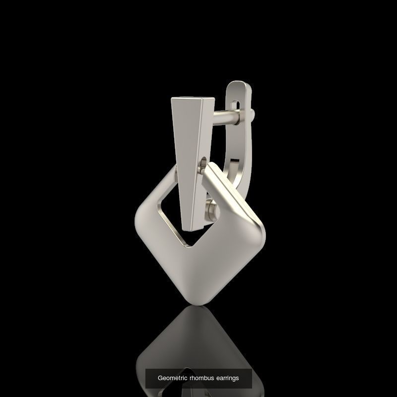 Jewelry set rhombus 3dm stl 3D print model 3D Model Collection_3