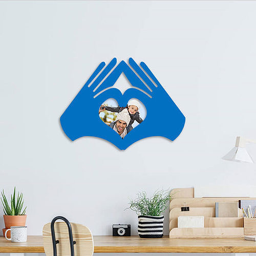love hands photo frame 3D print model