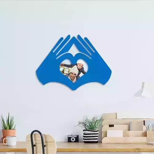 love hands photo frame 3D print model