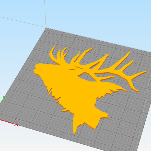 Deer head wall art 3D print model_1