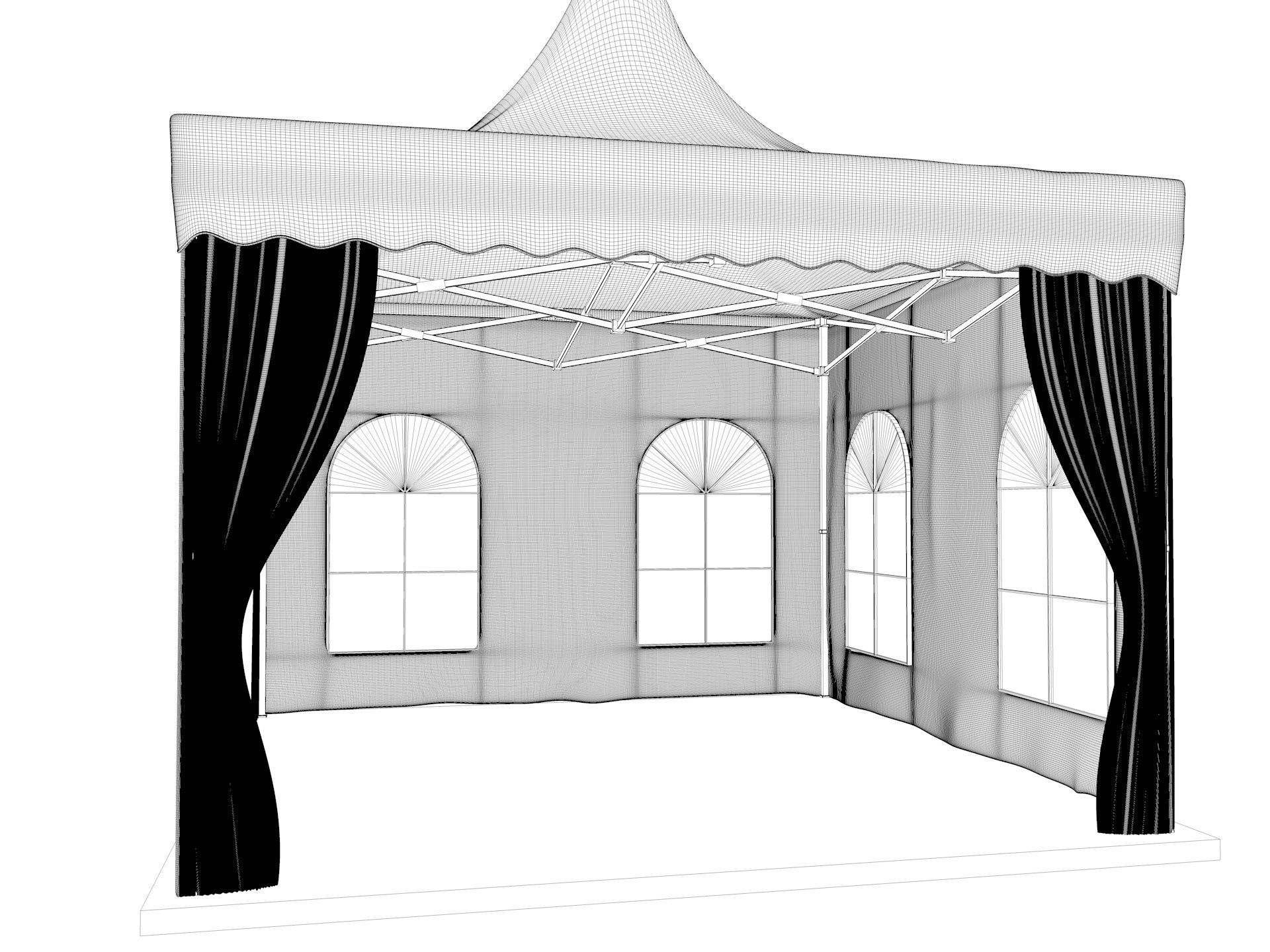 Tent 3  4x4 3D model_11