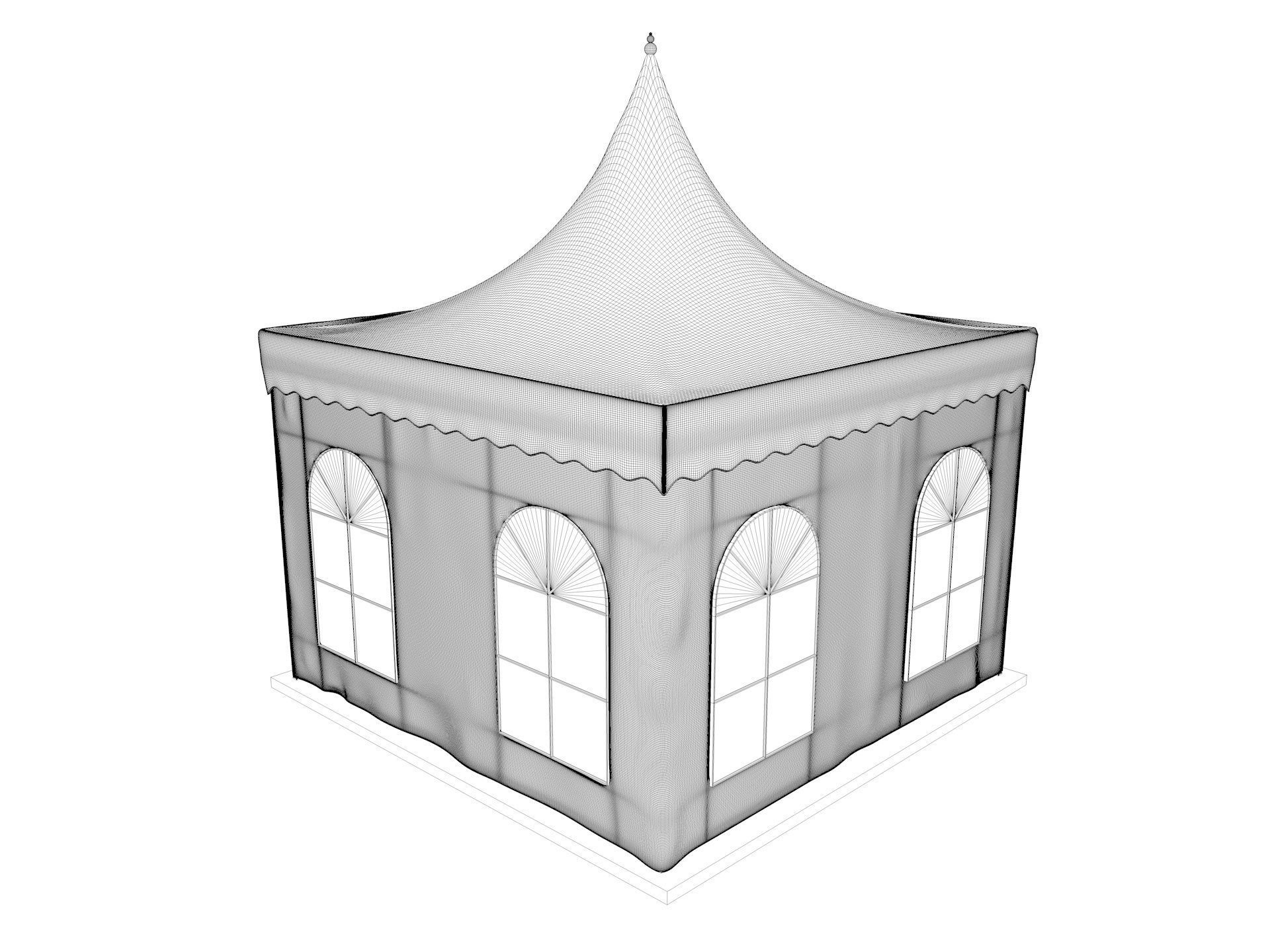 Tent 3  4x4 3D model_8