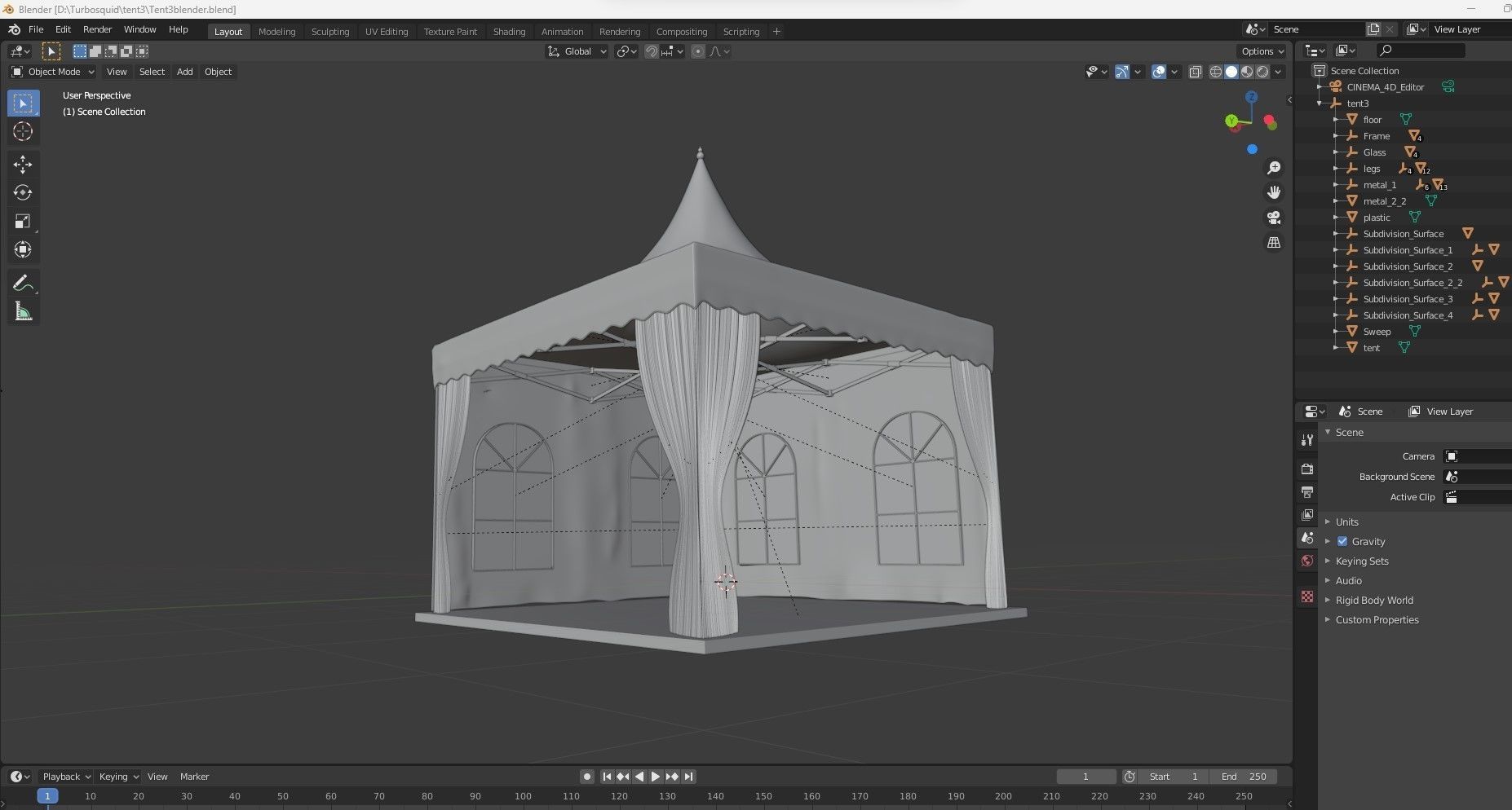Tent 3  4x4 3D model_12
