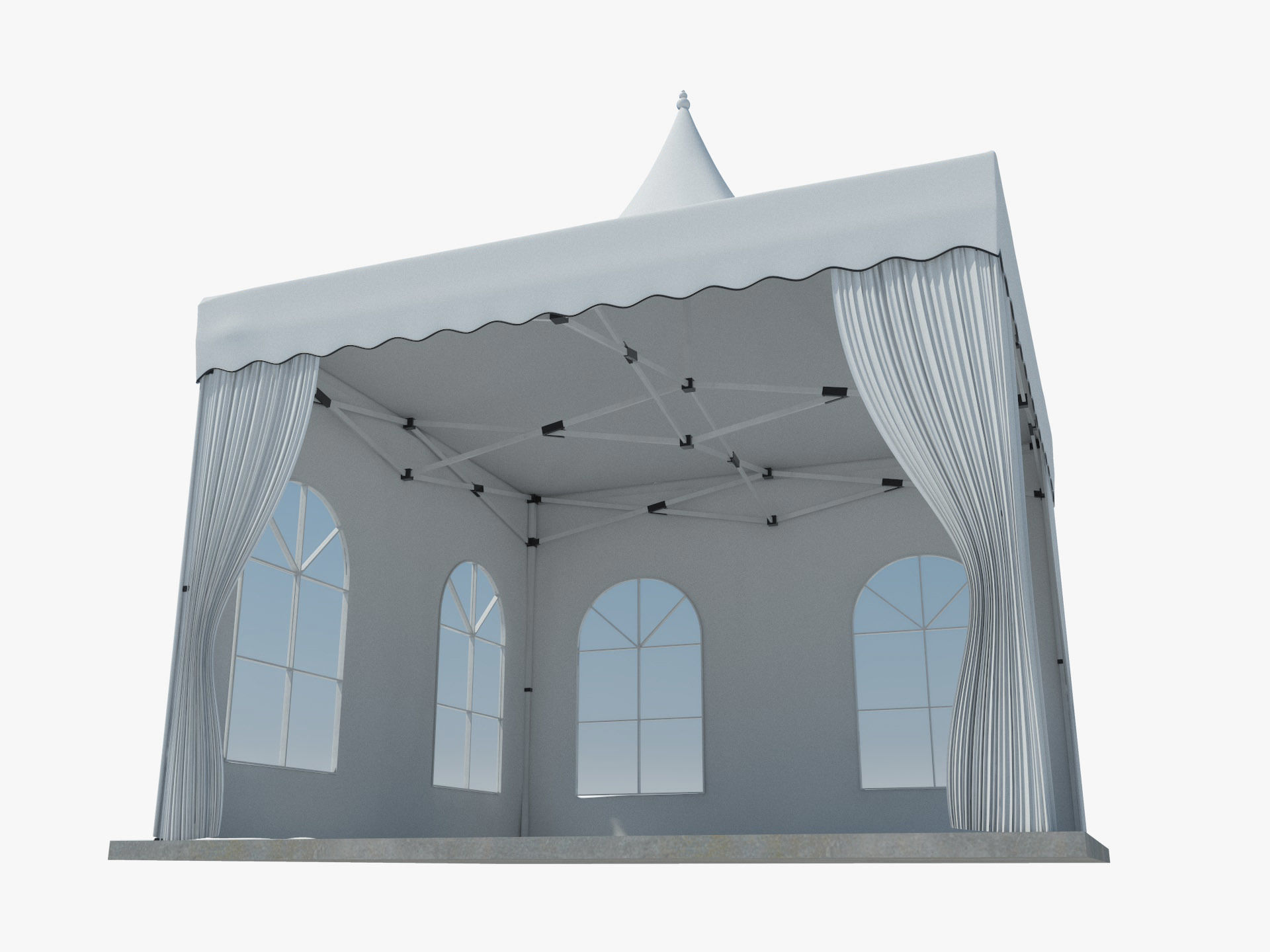 Tent 3  4x4 3D model_4