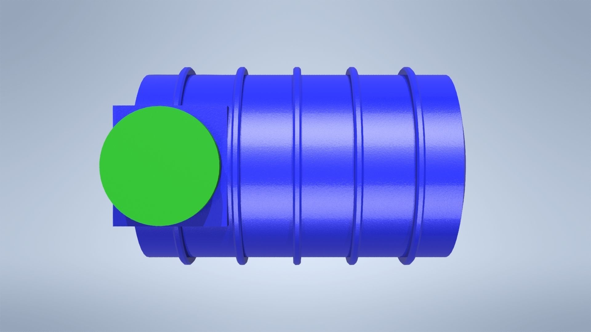 Water tank 1500 L Low-poly 3D model_9