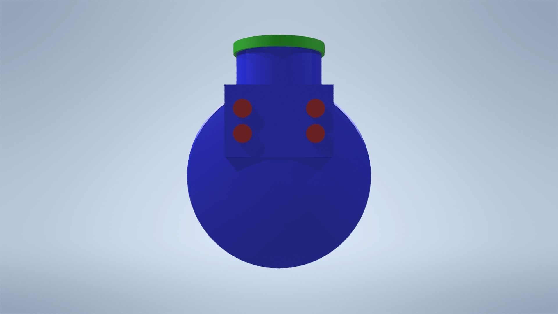 Water tank 1500 L Low-poly 3D model_7