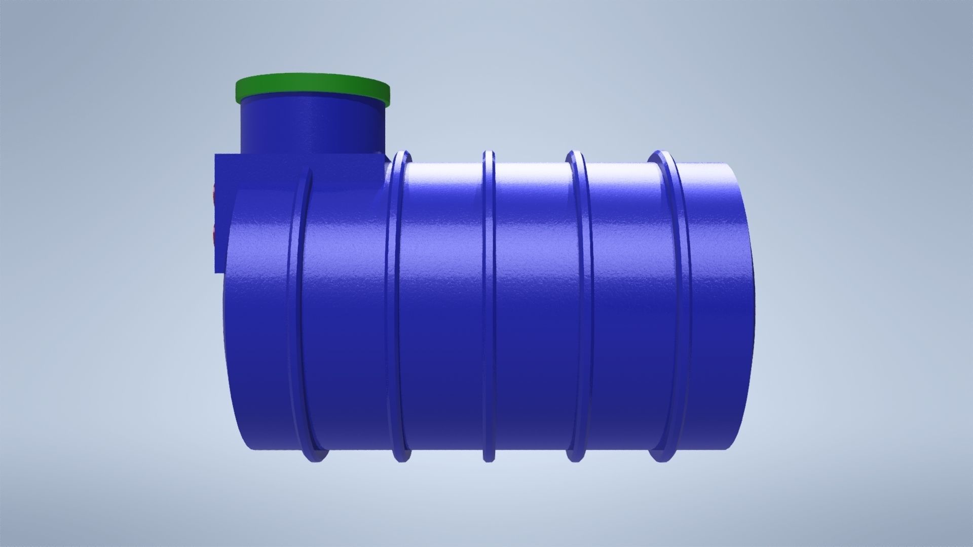 Water tank 1500 L Low-poly 3D model_6