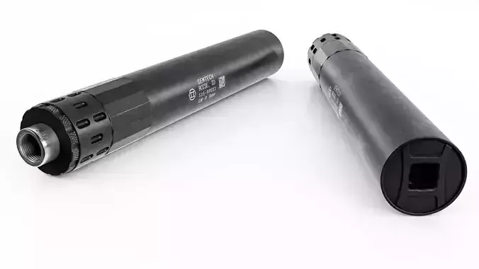 Gemtech GM9 Handgun Suppressor Low-poly 3D model