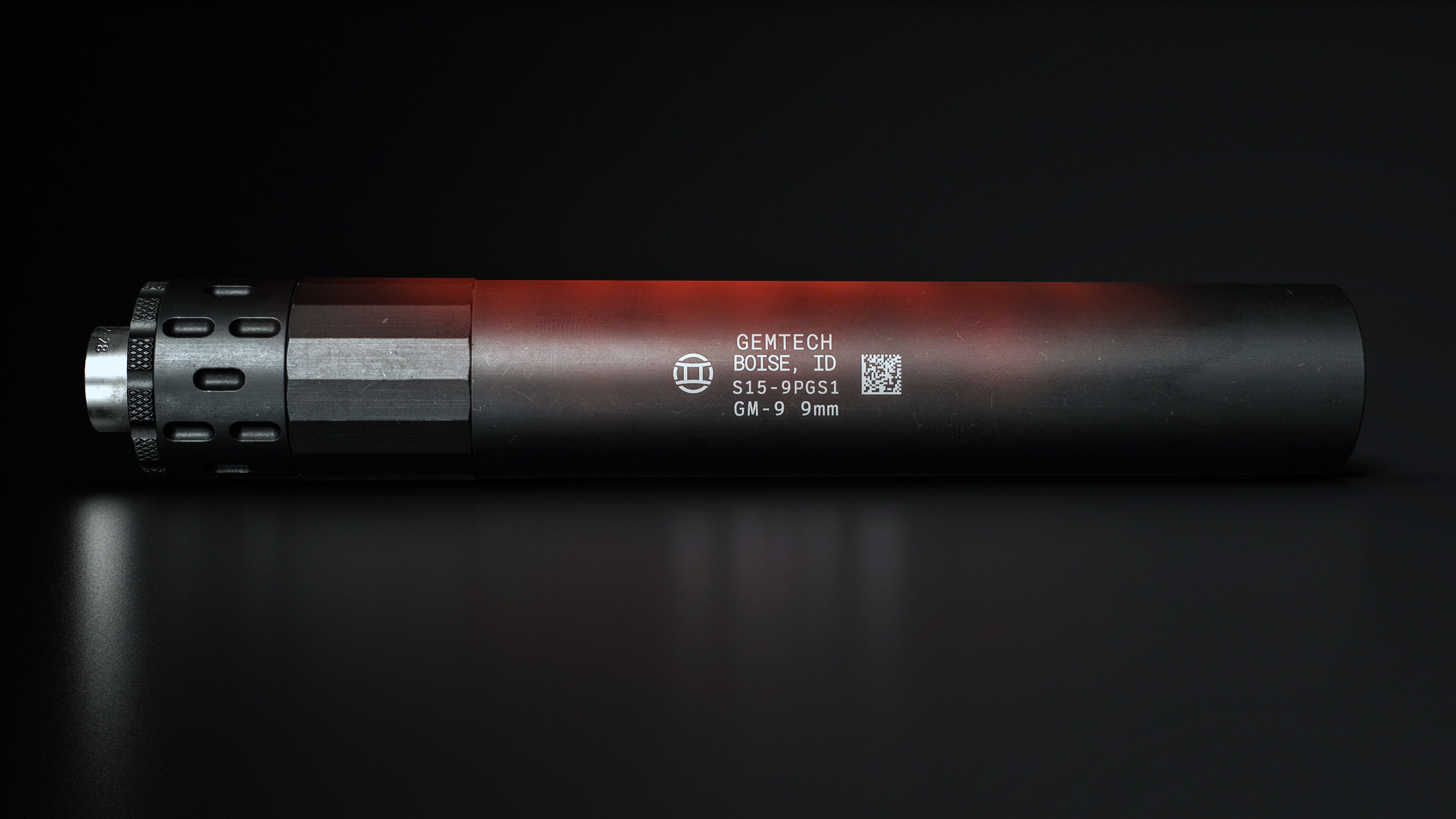 Gemtech GM9 Handgun Suppressor Low-poly 3D model_10