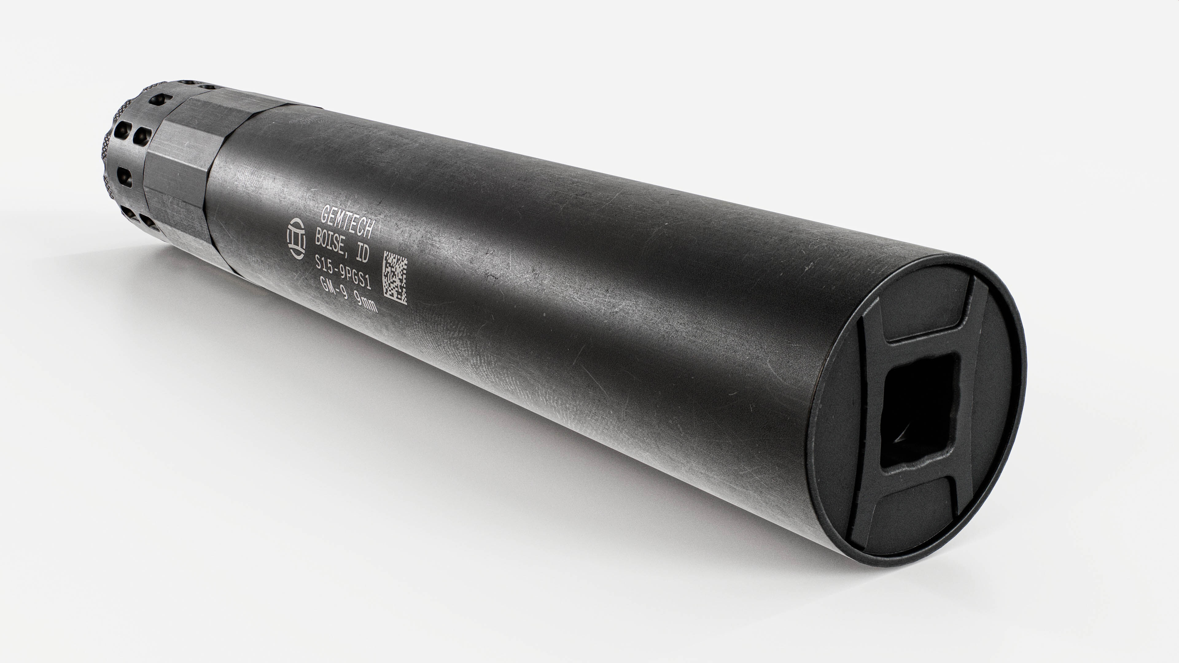 Gemtech GM9 Handgun Suppressor Low-poly 3D model_5