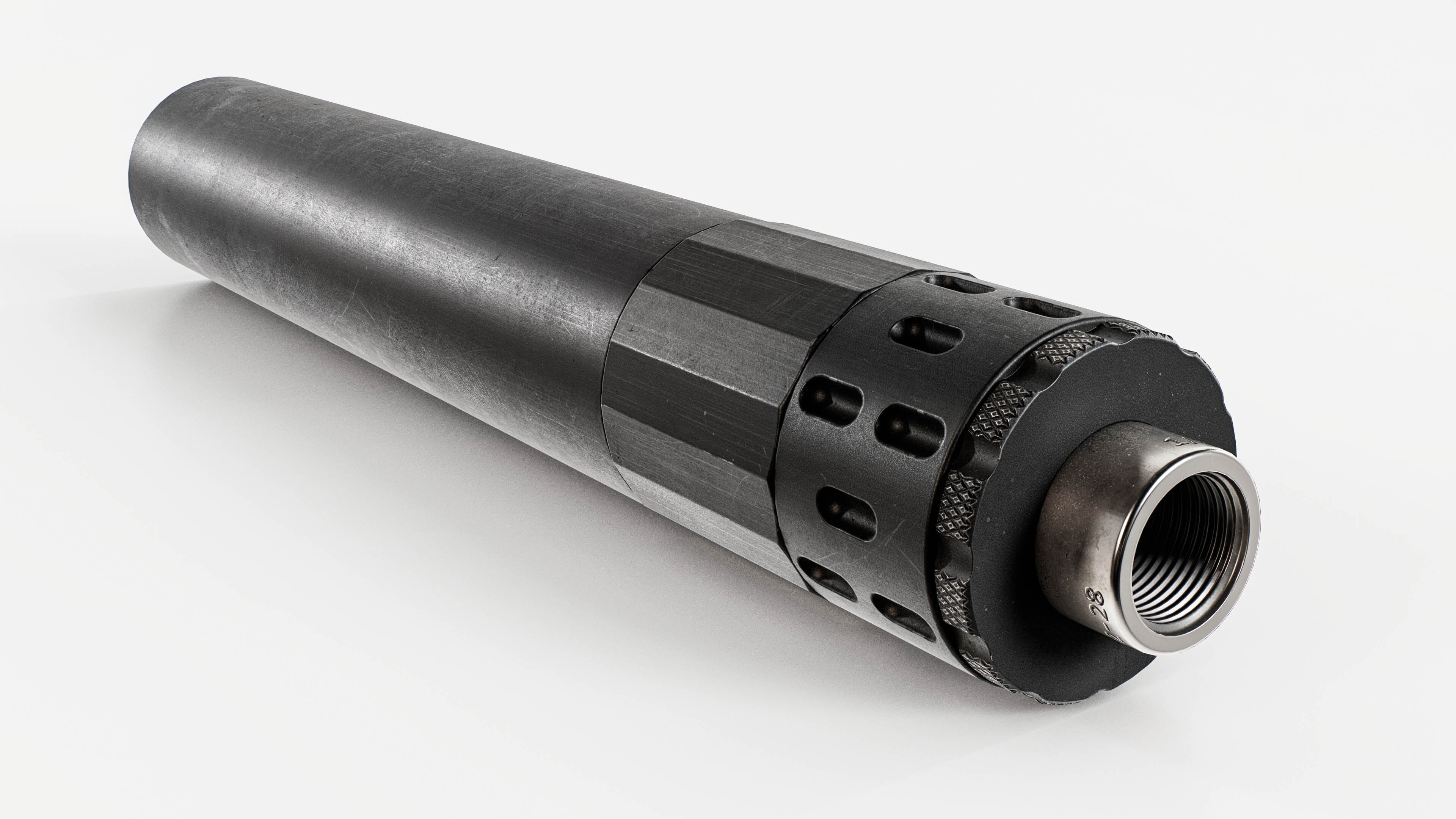 Gemtech GM9 Handgun Suppressor Low-poly 3D model_8