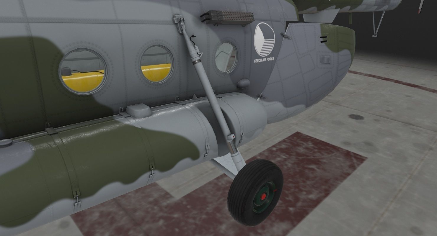 Mi-17 Czech Air Force Animated Low-poly 3D model_24