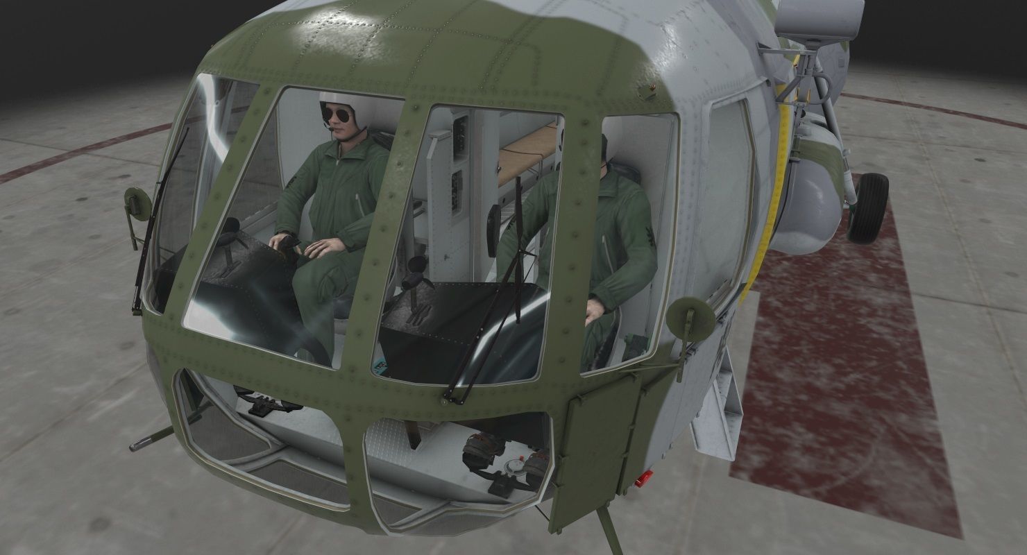 Mi-17 Czech Air Force Animated Low-poly 3D model_11