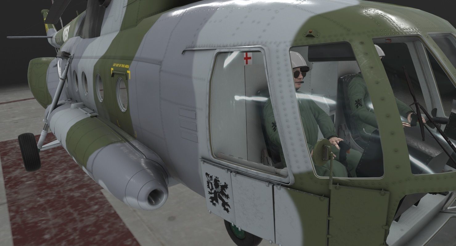 Mi-17 Czech Air Force Animated Low-poly 3D model_21