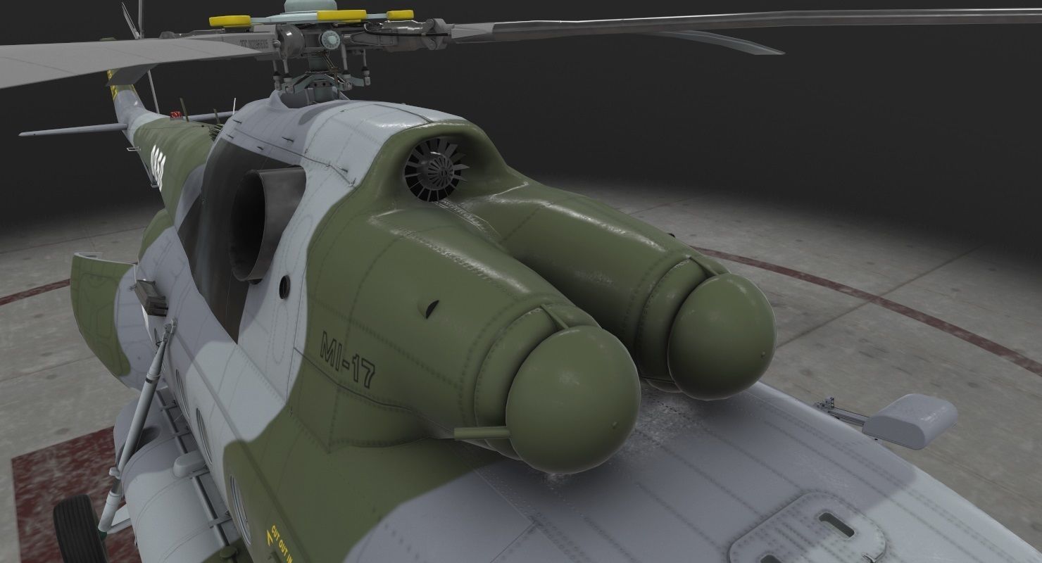 Mi-17 Czech Air Force Animated Low-poly 3D model_10