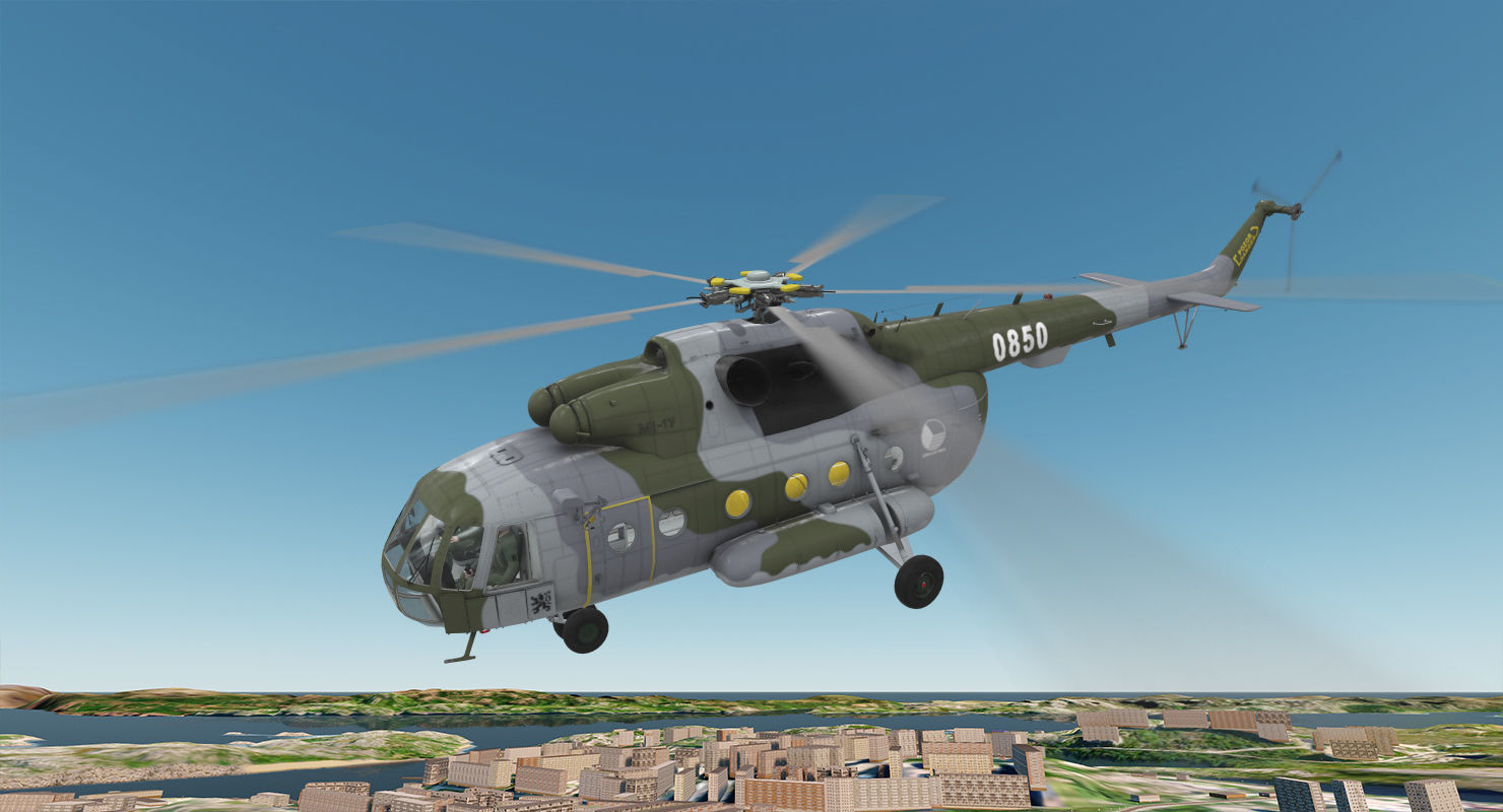 Mi-17 Czech Air Force Animated Low-poly 3D model_1