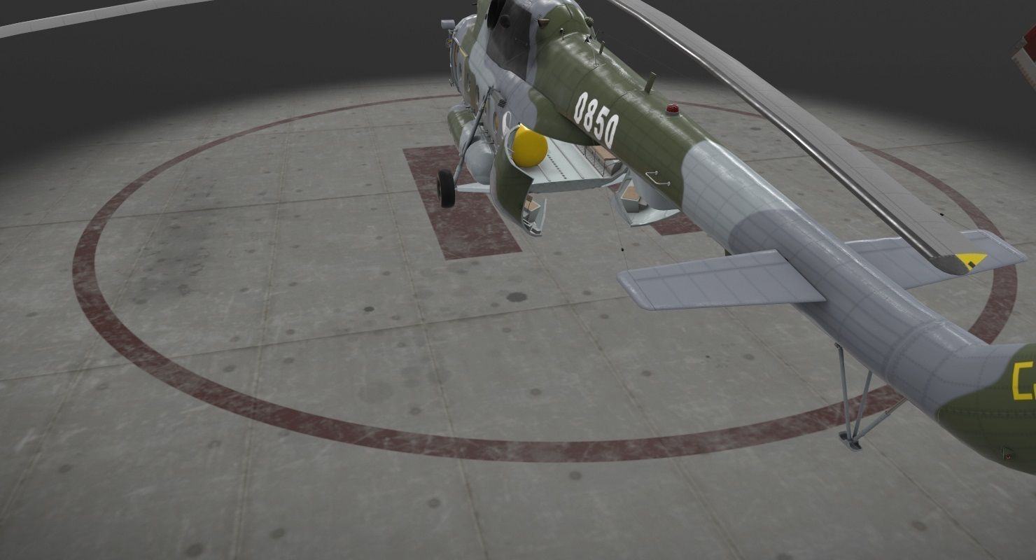 Mi-17 Czech Air Force Animated Low-poly 3D model_17
