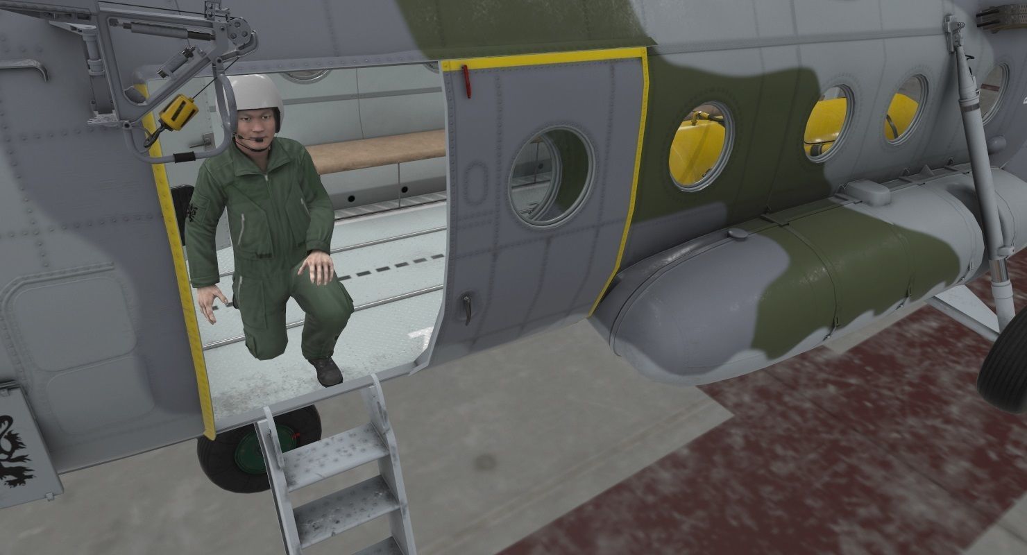 Mi-17 Czech Air Force Animated Low-poly 3D model_13