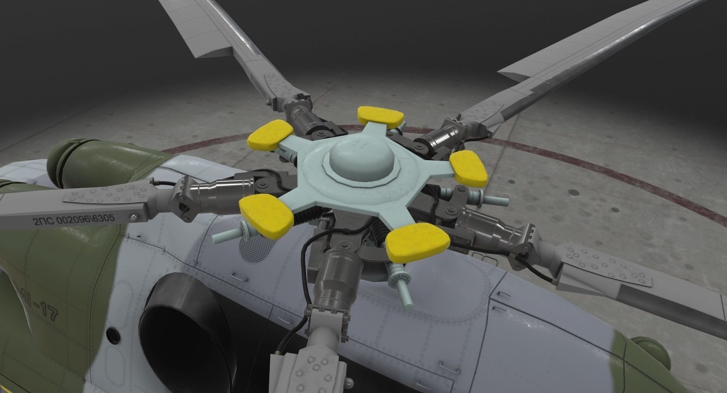 Mi-17 Czech Air Force Animated Low-poly 3D model_30