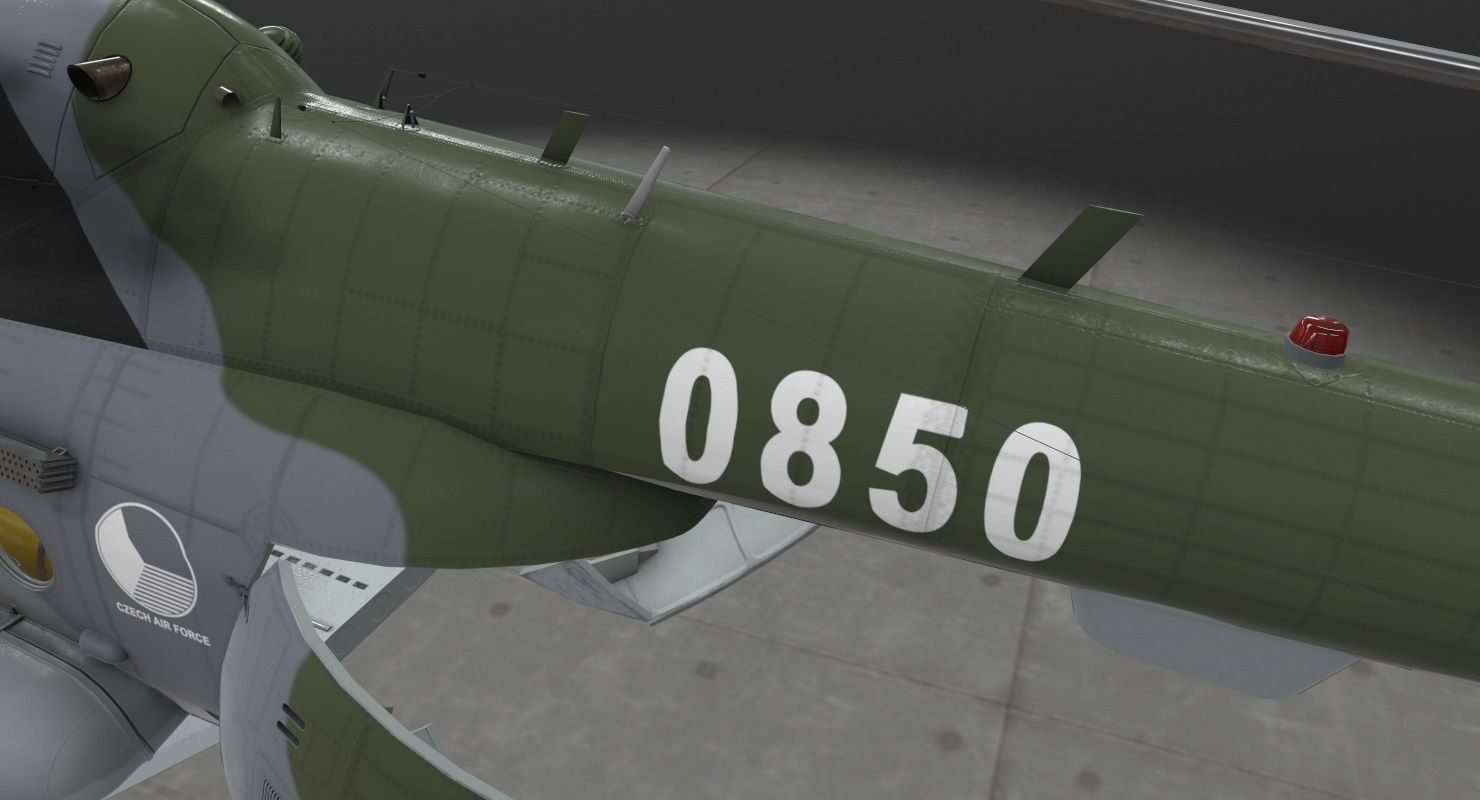 Mi-17 Czech Air Force Animated Low-poly 3D model_15
