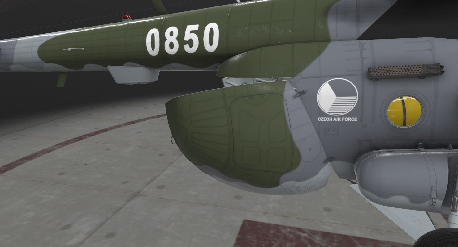 Mi-17 Czech Air Force Animated Low-poly 3D model_20