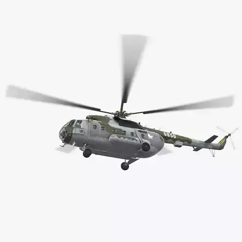 Mi-17 Czech Air Force Animated Low-poly 3D model