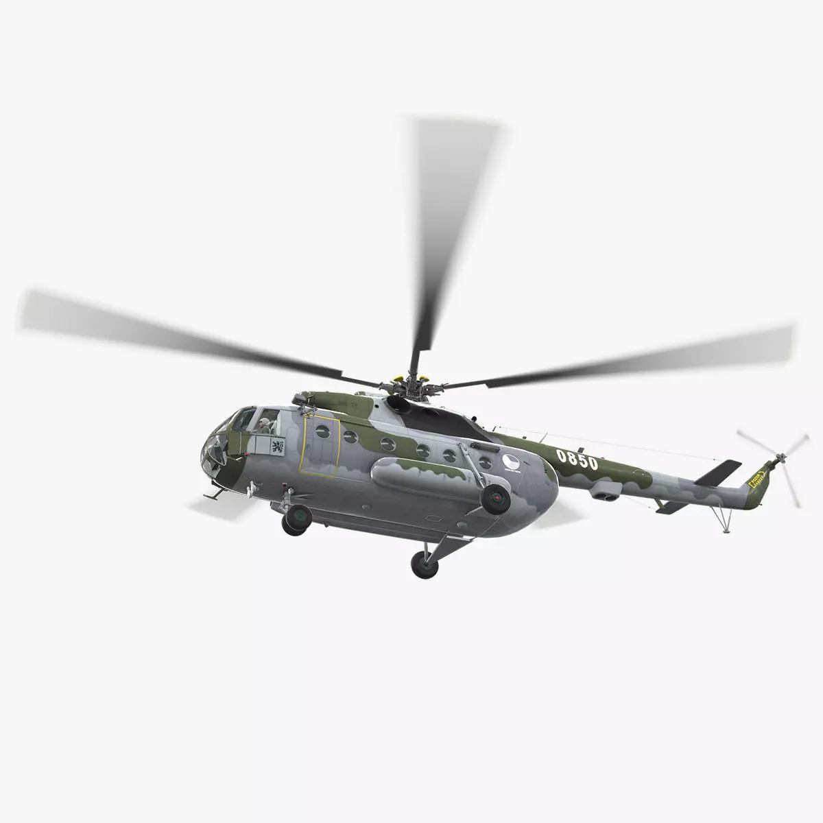Mi-17 Czech Air Force Animated Low-poly 3D model_0