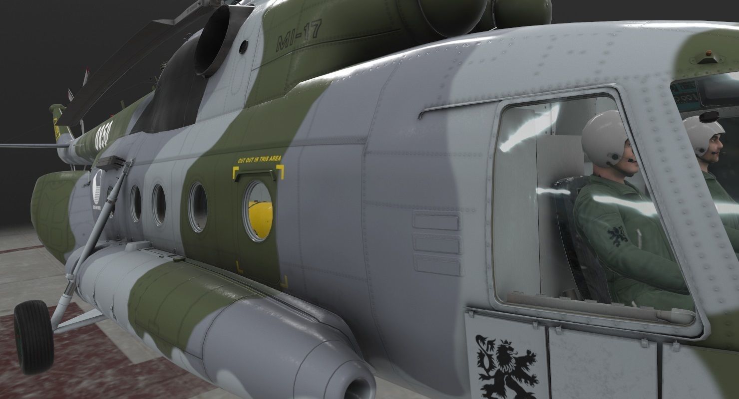 Mi-17 Czech Air Force Animated Low-poly 3D model_9