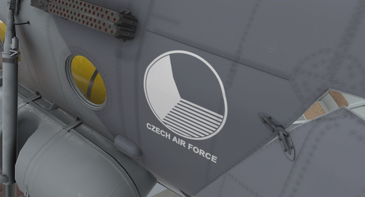 Mi-17 Czech Air Force Animated Low-poly 3D model_26