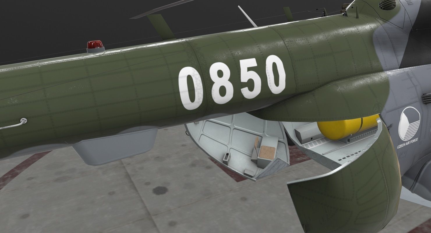 Mi-17 Czech Air Force Animated Low-poly 3D model_19