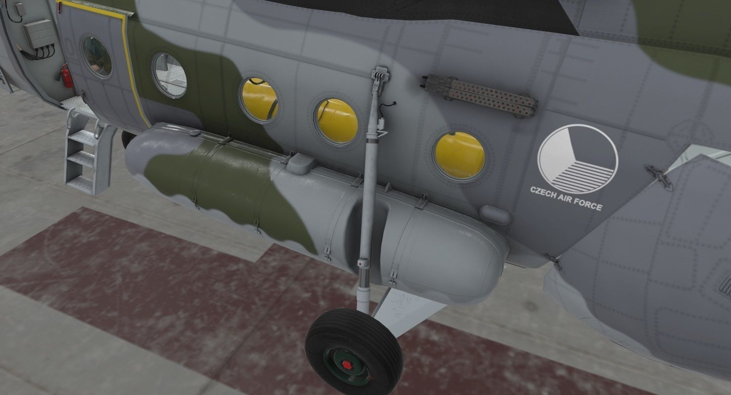 Mi-17 Czech Air Force Animated Low-poly 3D model_14