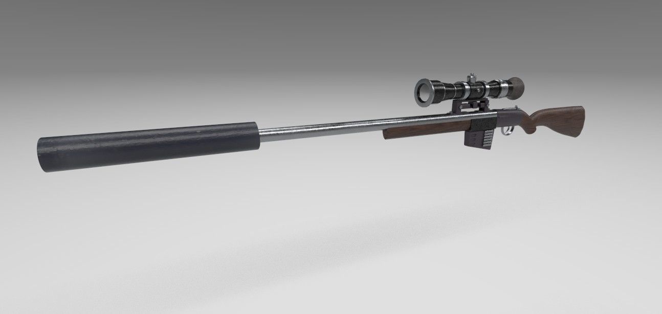 SNIPER GUN  3D model_4