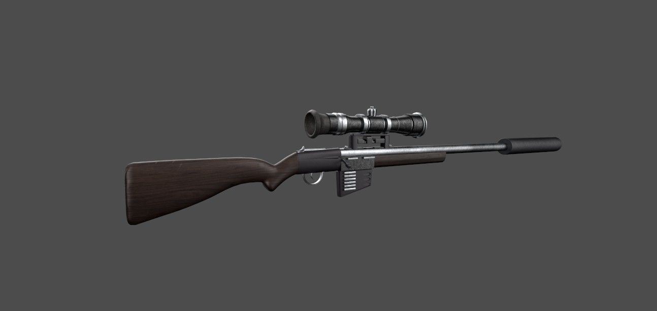 SNIPER GUN  3D model_5